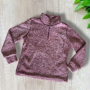 Original Weatherproof Vintage 1/4 Zip Pullover Womens Size M Faux Fur/Sherpa